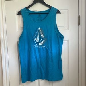 Volcom Blue Cotton/Poly Tank